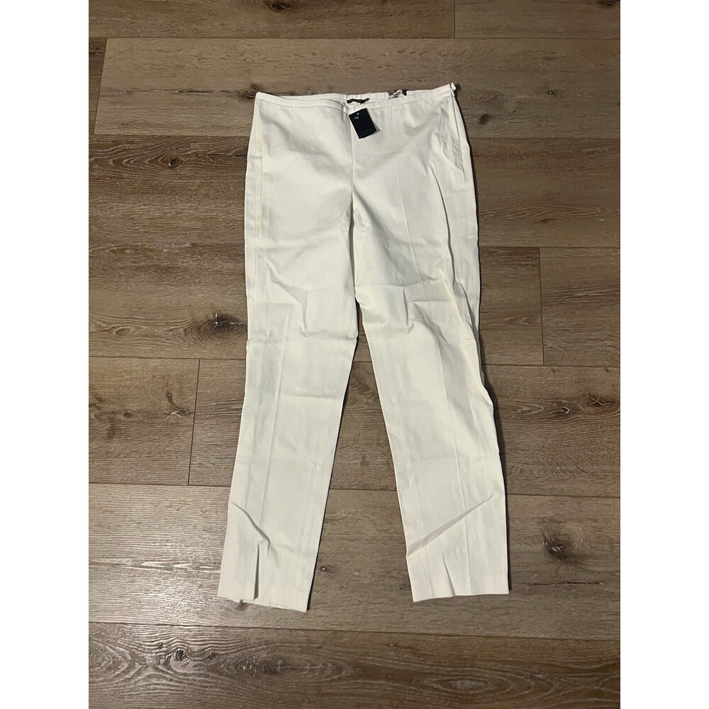 J.Mclaughlin Womens Ivory Sydney Pant Work Dress Size 10 Straight Leg
